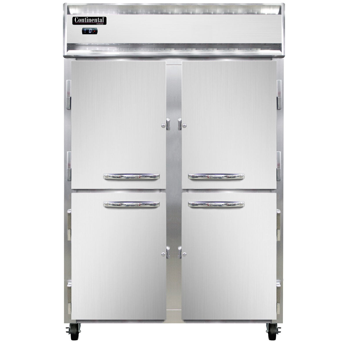 Continental Refrigerator 2FNSAHD 52-Inch Reach-In Freezer — 4 Doors, Stainless Steel Exterior