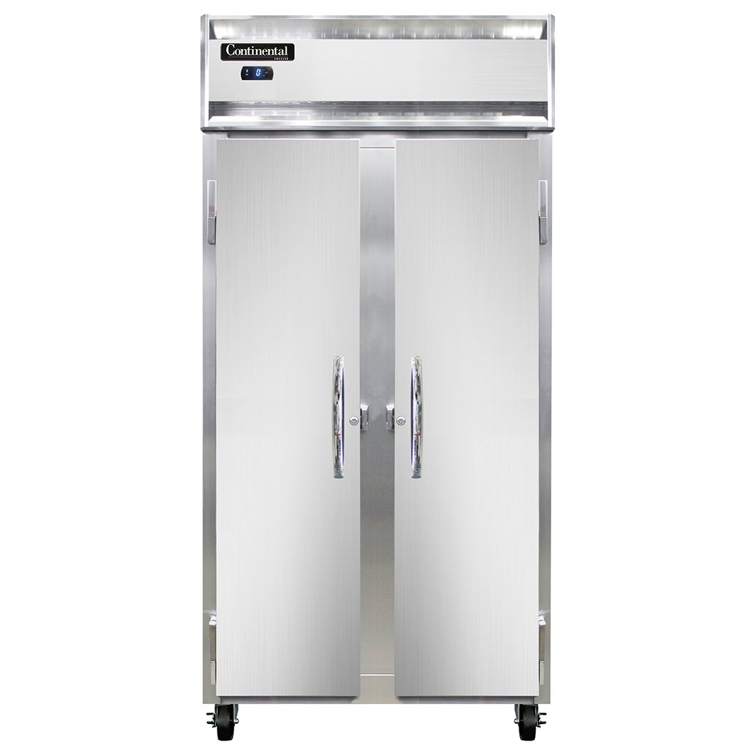 Continental Refrigerator 2FSESNSS 36.25-Inch Reach-In Freezer — 2 Doors, Stainless Steel Exterior