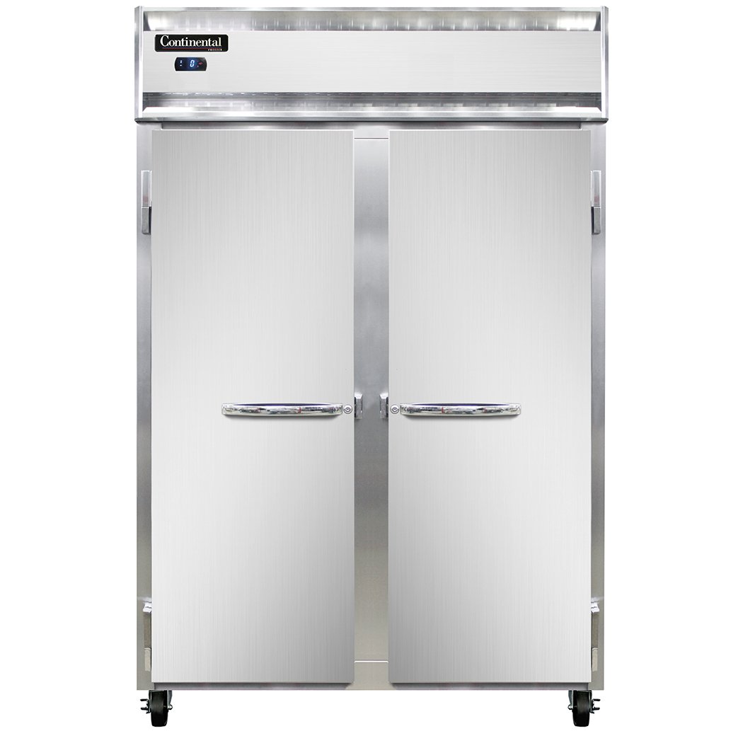 Continental Refrigerator 2FSN 52-Inch Reach-In Freezer — 2 Doors, Stainless Steel Front