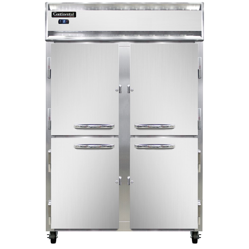 Continental Refrigerator 2FSNSAHD 52-Inch Reach-In Freezer — 4 Doors, Stainless Steel Exterior