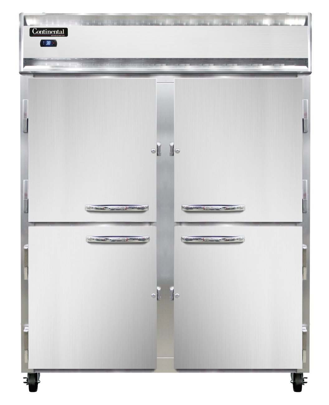 Continental Refrigerator 2RENSSHD 57-Inch Reach-In Refrigerator β 4 Doors, Stainless Steel Exterior