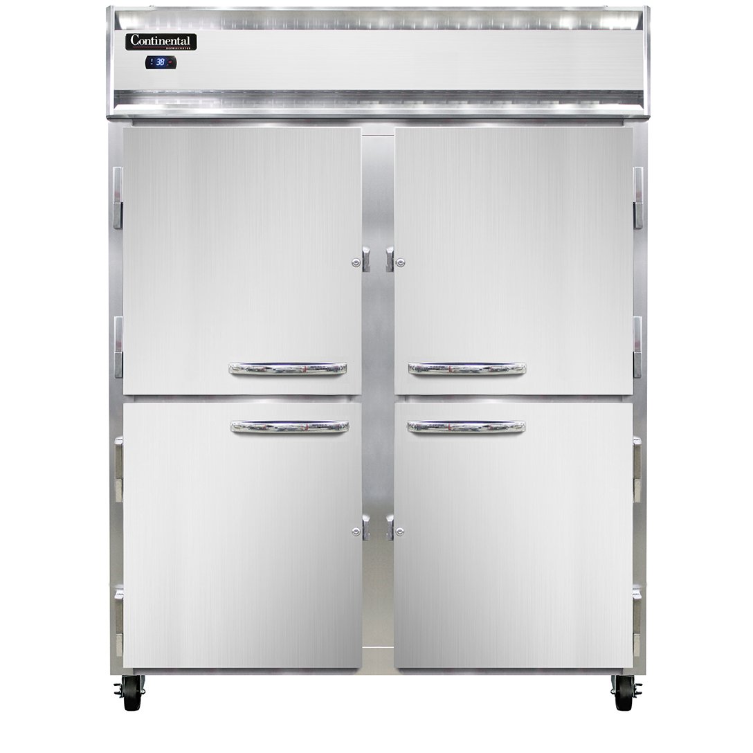 Continental Refrigerator 2RESNHD 57-Inch Reach-In Refrigerator — 4 Doors, Stainless Steel Front