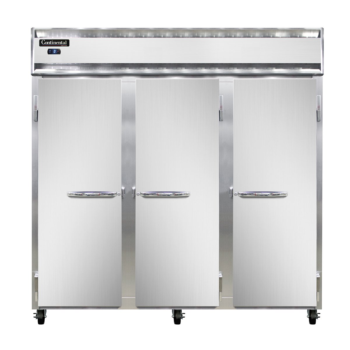 Continental Refrigerator 3FSNSS 78-Inch Reach-In Freezer — 3 Doors, Stainless Steel Exterior