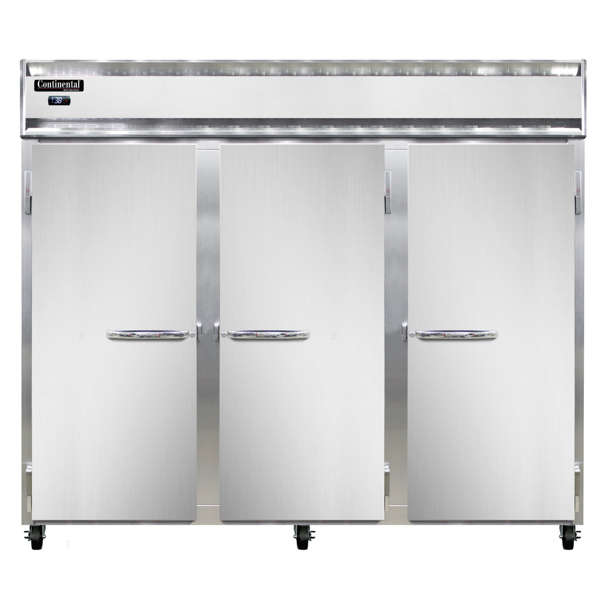 Continental Refrigerator 3RENPT 85.5-Inch Pass-Thru Refrigerator — 6 Doors, Stainless Steel Front