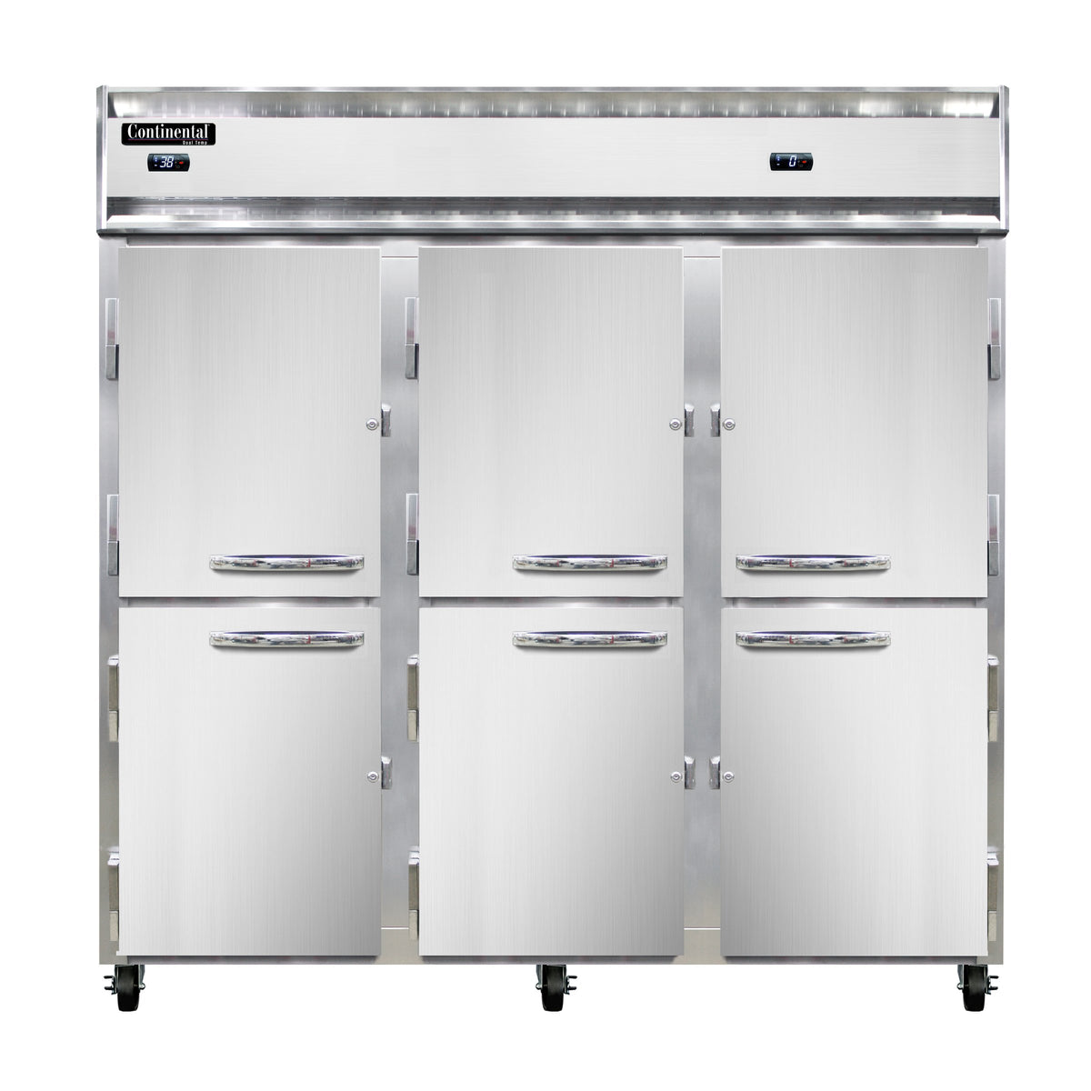 Continental Refrigerator 3RFFNHD 78-Inch Refrigerator / Freezer — 6 Doors, Stainless Steel Front