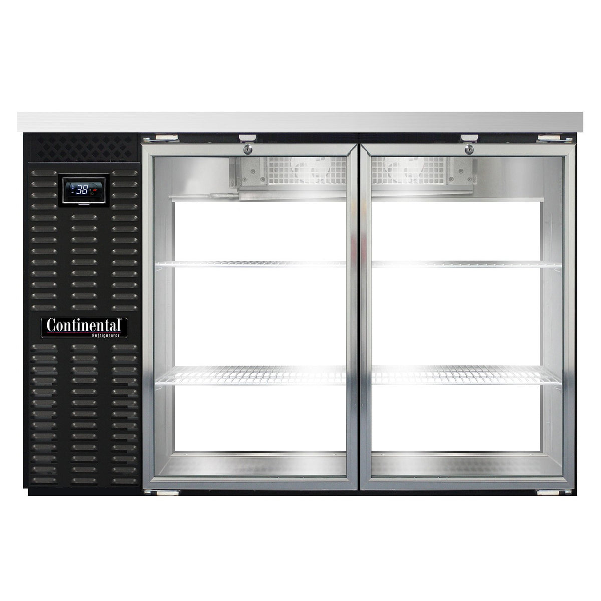 Continental Refrigerator BB50NGDPT 50-Inch Back Bar Glass Door Refrigerator — 4 Doors