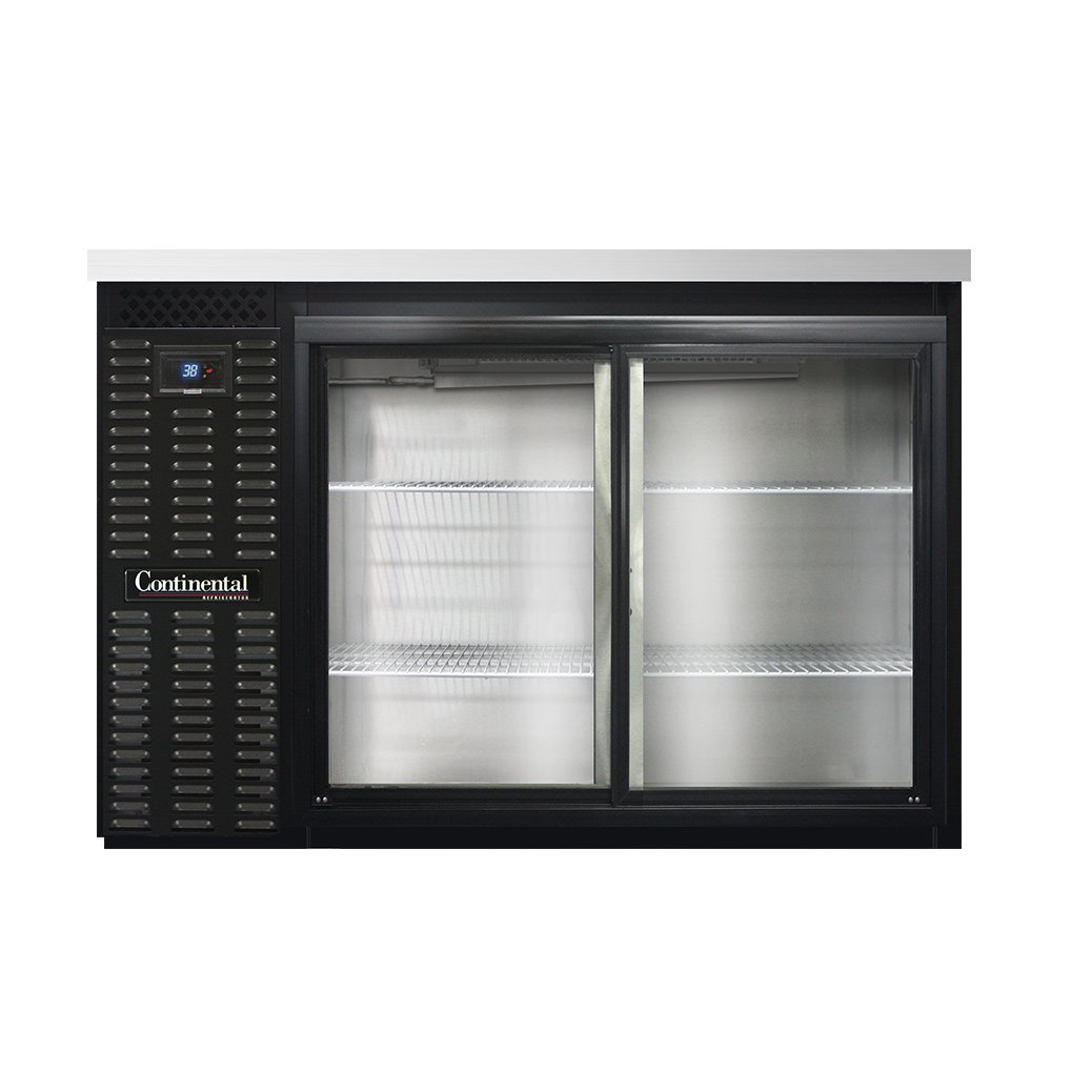 Continental Refrigerator BB50SNSGD 50-Inch Back Bar Glass Door Refrigerator — 2 Doors