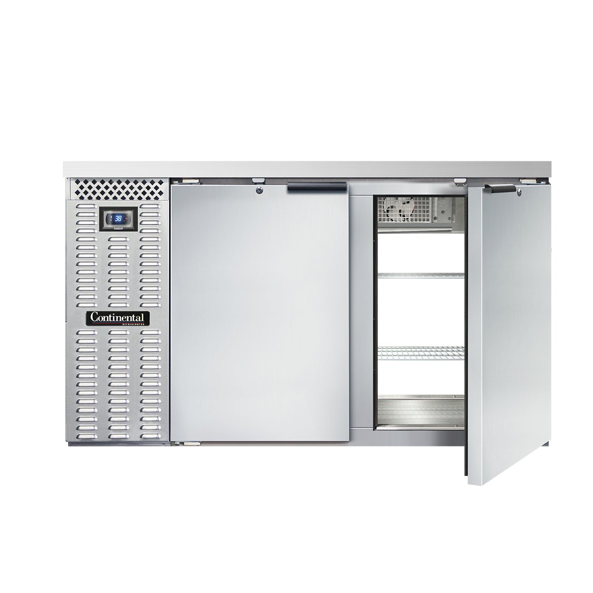 Continental Refrigerator BB59SNSSPT 59-Inch Back Bar Refrigerator — 4 Doors, Stainless Steel Exterior