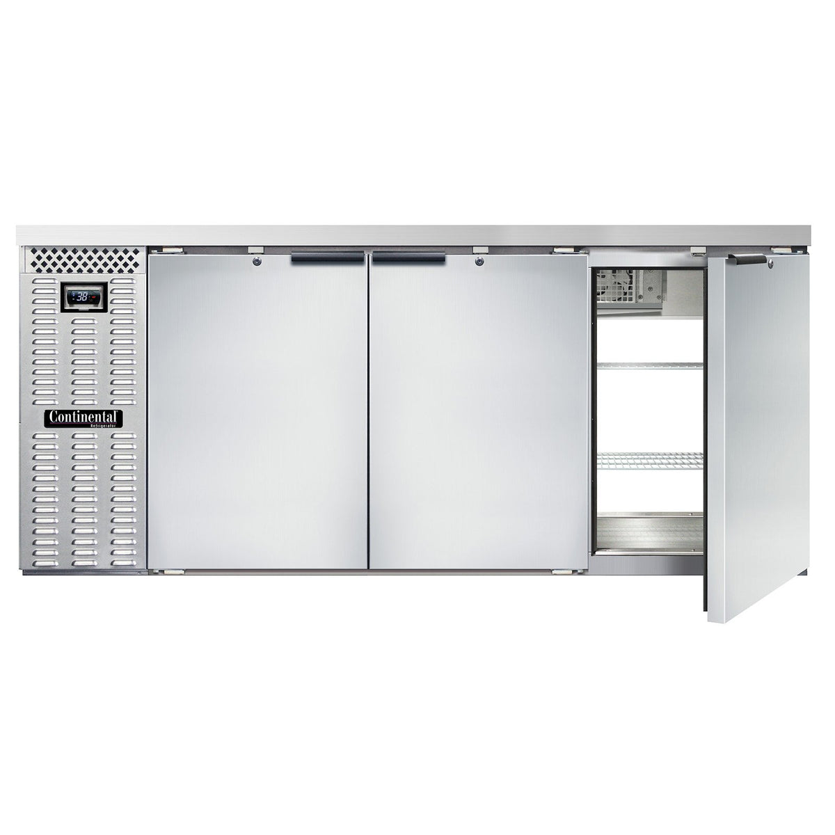 Continental Refrigerator BB79NSSPT 79-Inch Back Bar Refrigerator — 6 Doors, Stainless Steel Exterior