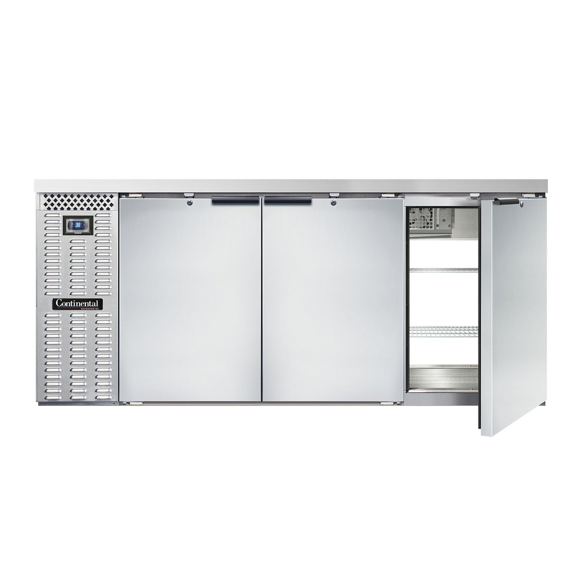 Continental Refrigerator BB79SNSSPT 79-Inch Back Bar Refrigerator — 6 Doors, Stainless Steel Exterior