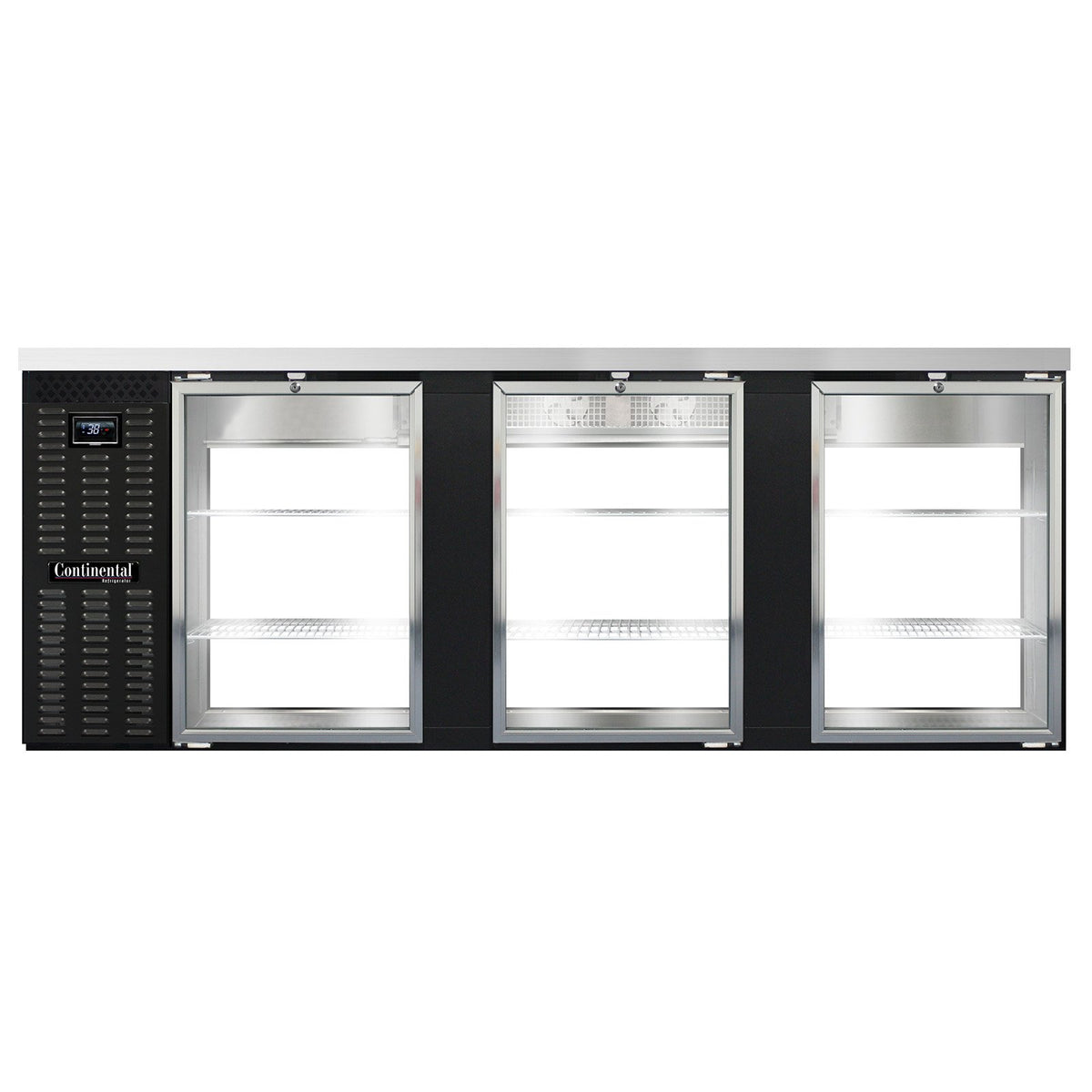 Continental Refrigerator BB90NGDPT 90-Inch Back Bar Glass Door Refrigerator β 6 Doors