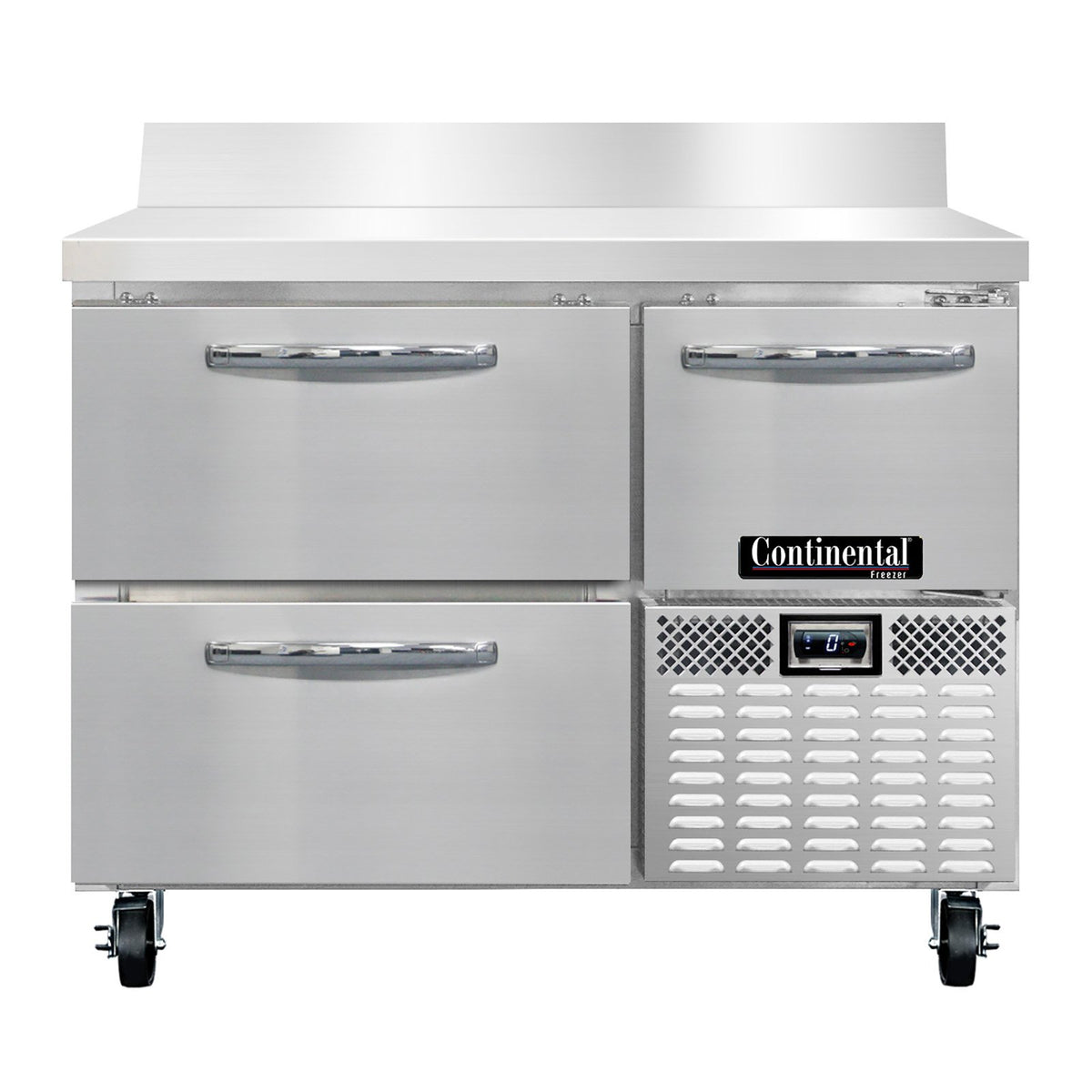 Continental Refrigerator FA43NBS-D 43-Inch Worktop Freezer — 2 Drawers, Stainless Steel Front