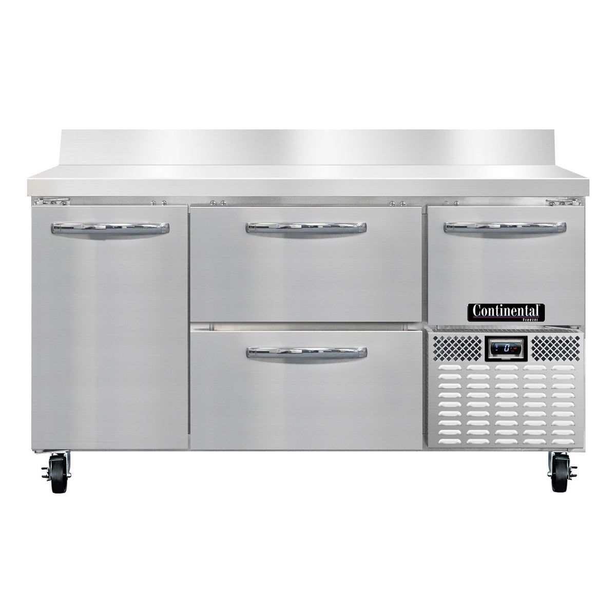 Continental Refrigerator FA60NBS-D 60-Inch Worktop Freezer — 4 Drawers, Stainless Steel Front