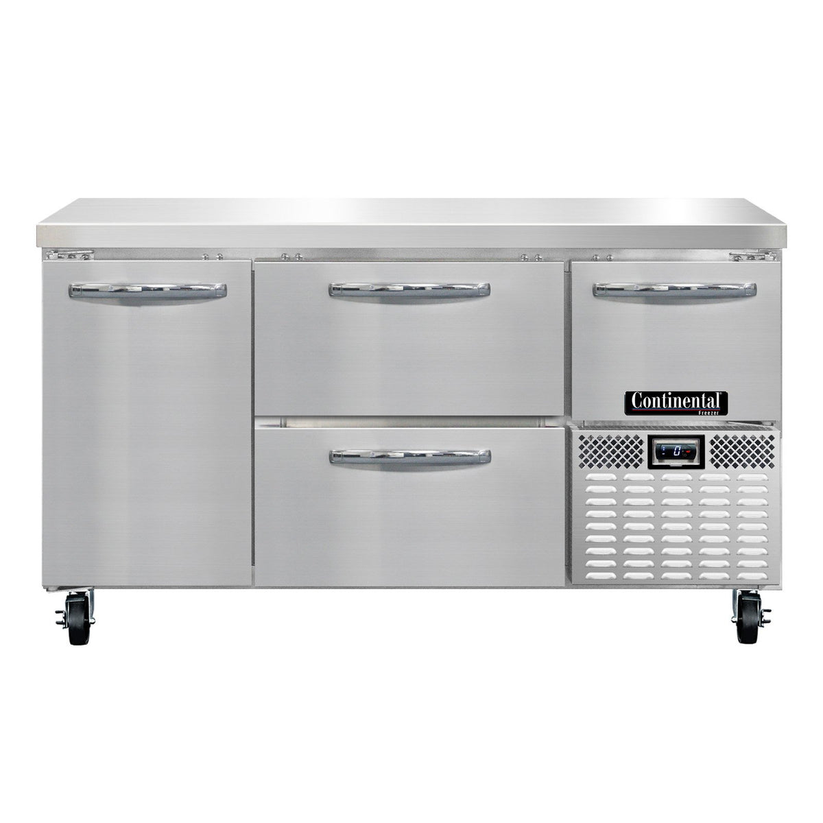 Continental Refrigerator FA60N-D 60-Inch Worktop Freezer β 4 Drawers, Stainless Steel Front