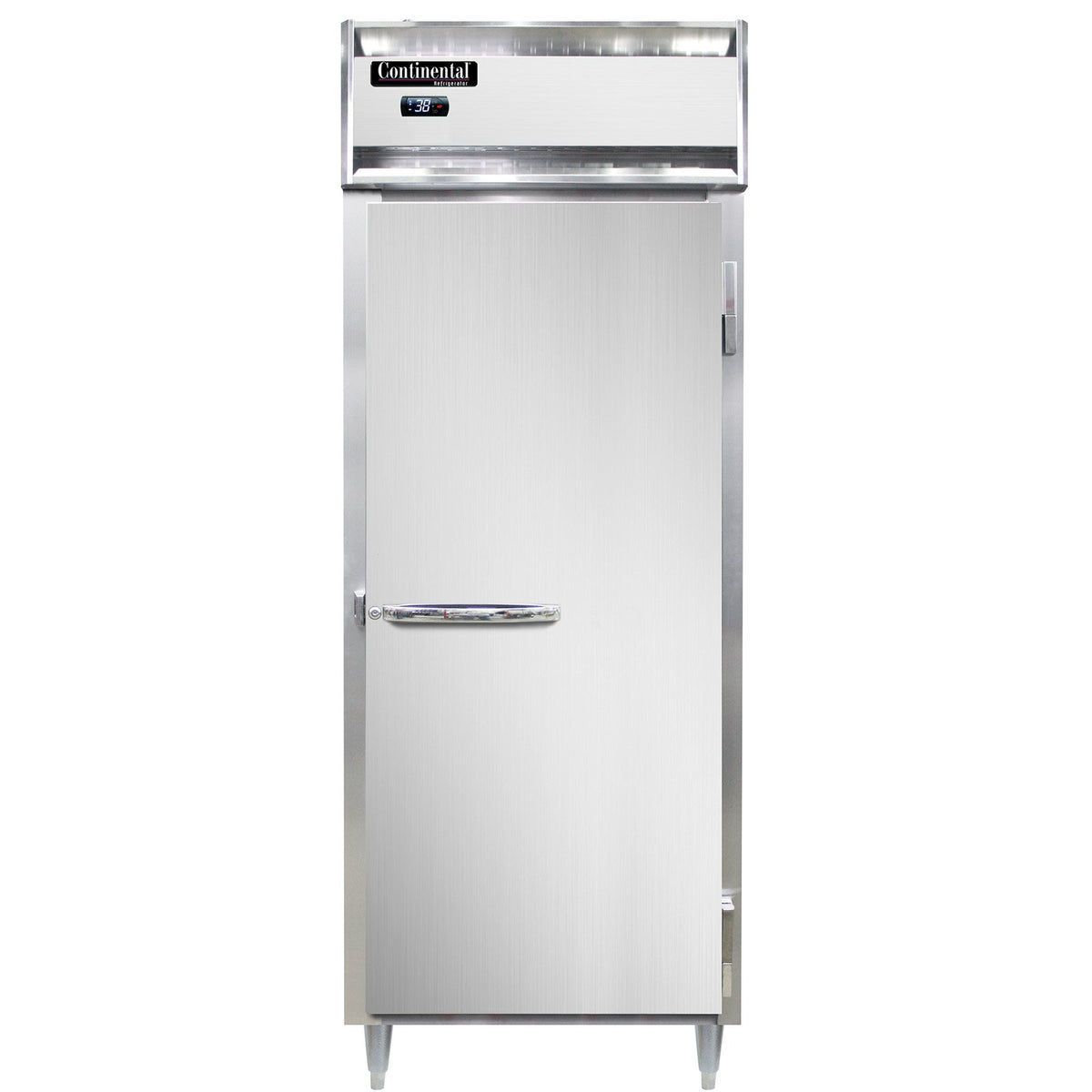 Continental Refrigerator D1RENSAPT 28.5-Inch Pass-Thru Refrigerator — 2 Doors, Stainless Steel Exterior