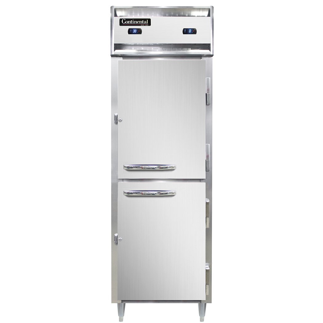 Continental Refrigerator D1RFNSSHD 26-Inch Refrigerator / Freezer — 2 Doors, Stainless Steel Exterior