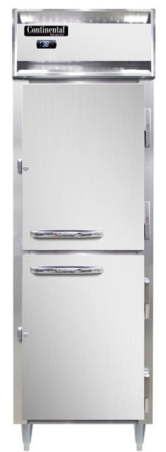 Continental Refrigerator D1RNPTHD-SD-GD 26-Inch Pass-Thru Glass Door Refrigerator β 4 Doors, Stainless Steel Front