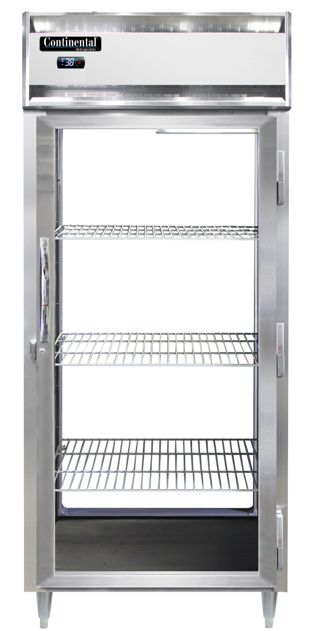 Continental Refrigerator D1RXNPT-GD-GD 36.25-Inch Pass-Thru Glass Door Refrigerator β 2 Doors, Stainless Steel Front