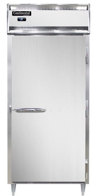 Continental Refrigerator D1RXNPT-SD-GD 36.25-Inch Pass-Thru Glass Door Refrigerator β 2 Doors, Stainless Steel Front
