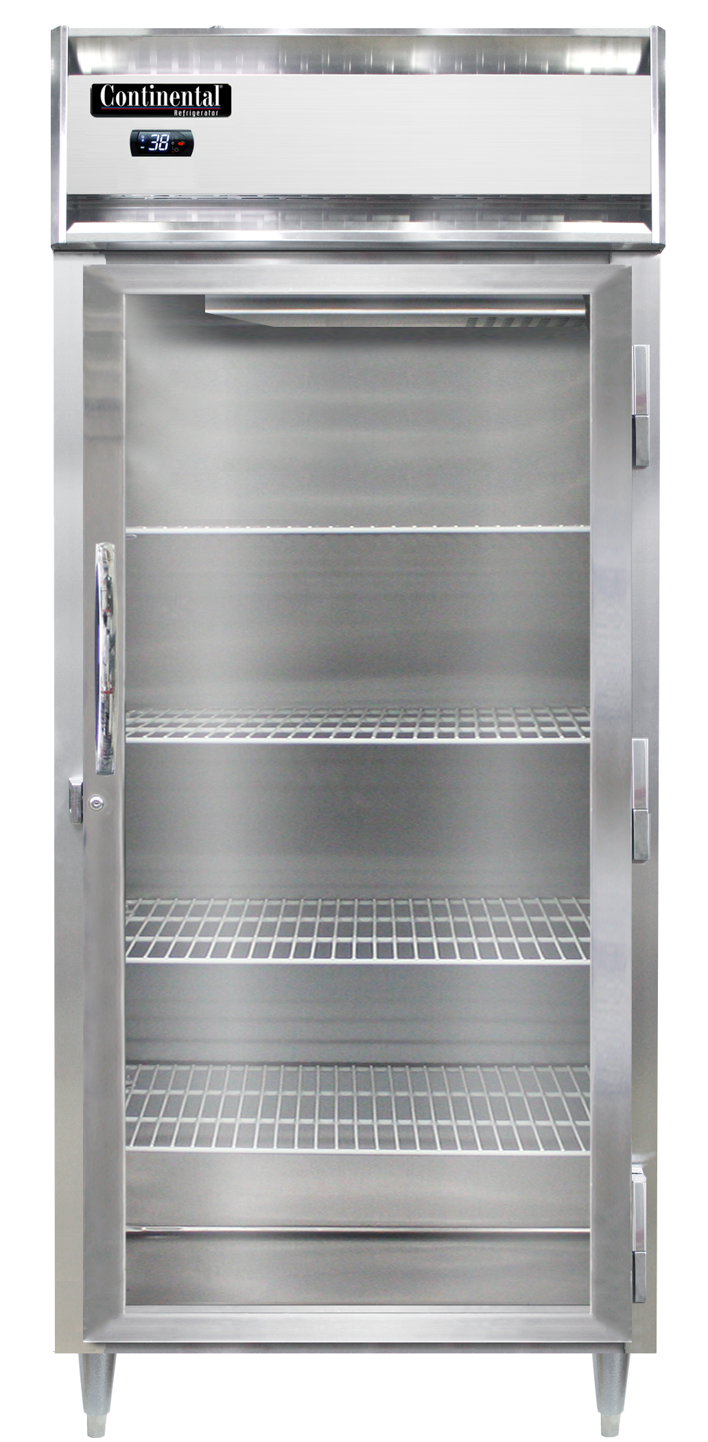 Continental Refrigerator D1RXNSAPT-GD-SD 36.25-Inch Pass-Thru Glass Door Refrigerator β 2 Doors, Stainless Steel Exterior