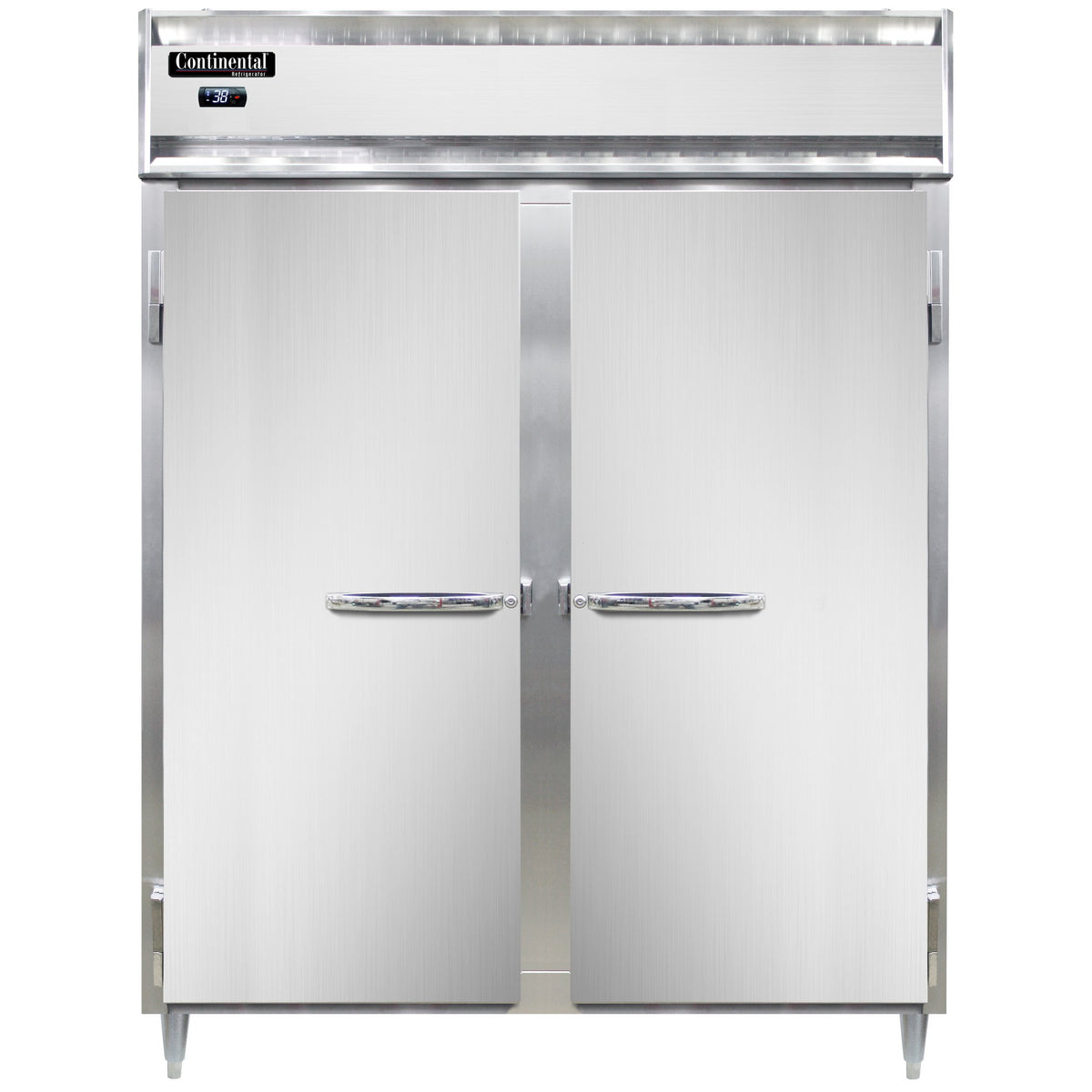 Continental Refrigerator D2RENPT 57-Inch Pass-Thru Refrigerator — 4 Doors, Stainless Steel Front