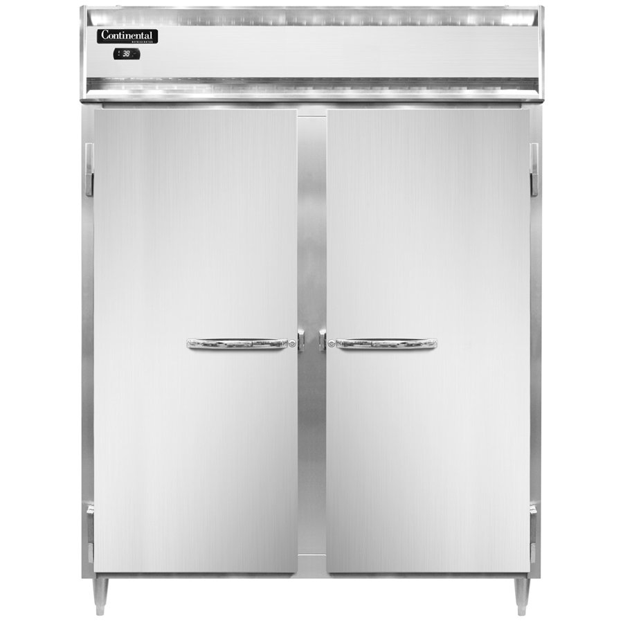 Continental Refrigerator D2RENSA 57-Inch Reach-In Refrigerator — 2 Doors, Stainless Steel Exterior
