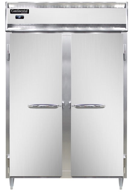 Continental Refrigerator D2RNSAPT-SD-GD 52-Inch Pass-Thru Glass Door Refrigerator — 4 Doors, Stainless Steel Exterior