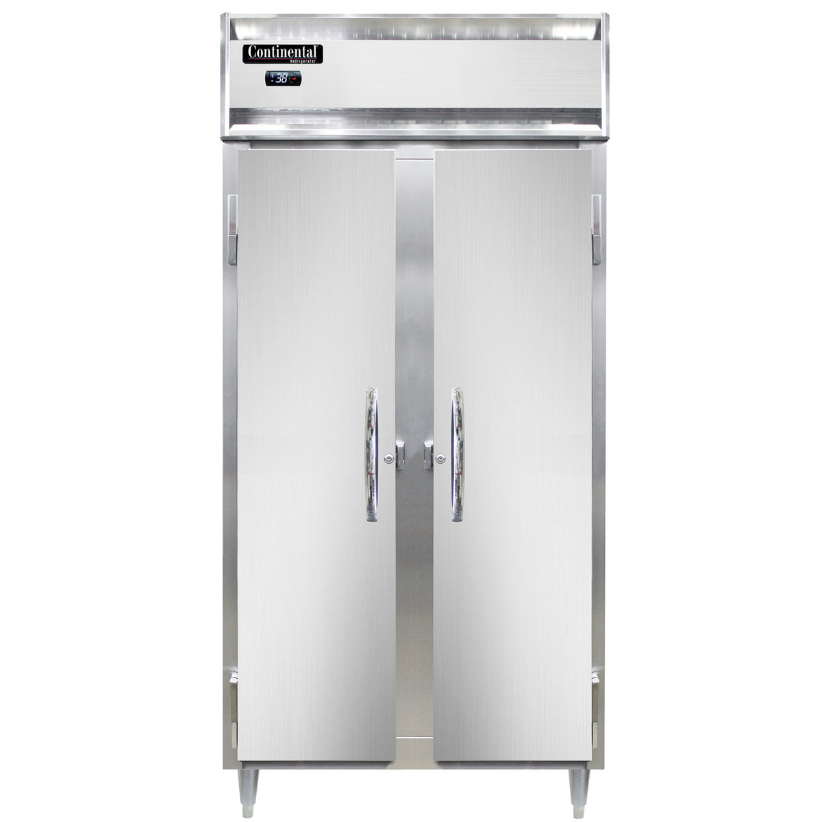 Continental Refrigerator D2RSENSS 36.25-Inch Reach-In Refrigerator — 2 Doors, Stainless Steel Exterior