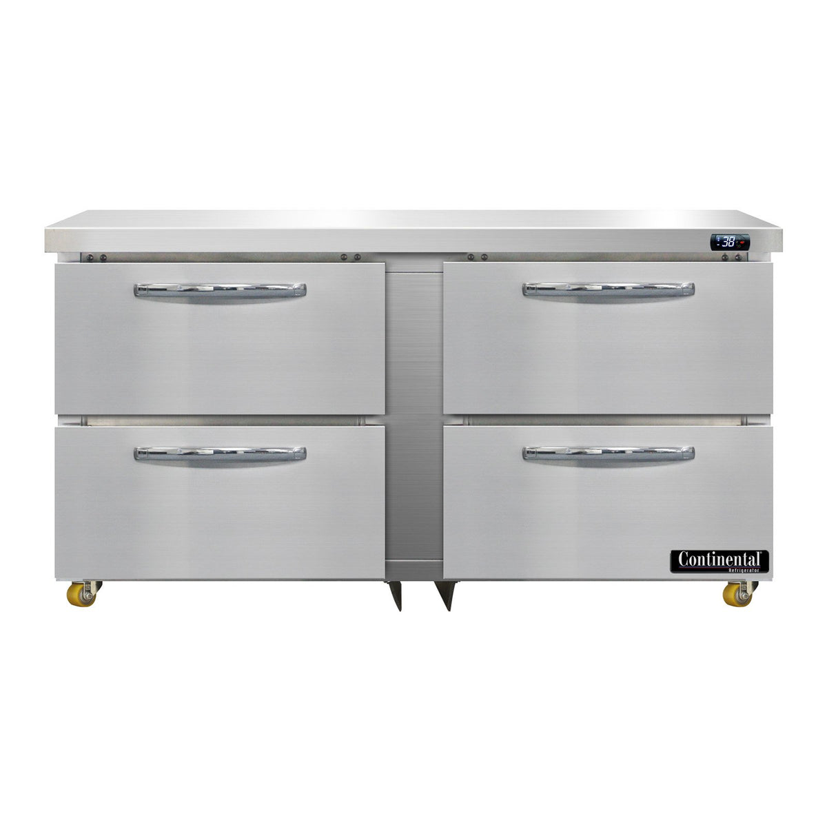 Continental Refrigerator D60N-U-D 60-Inch Undercounter Refrigerator β 4 Drawers, Stainless Steel Exterior