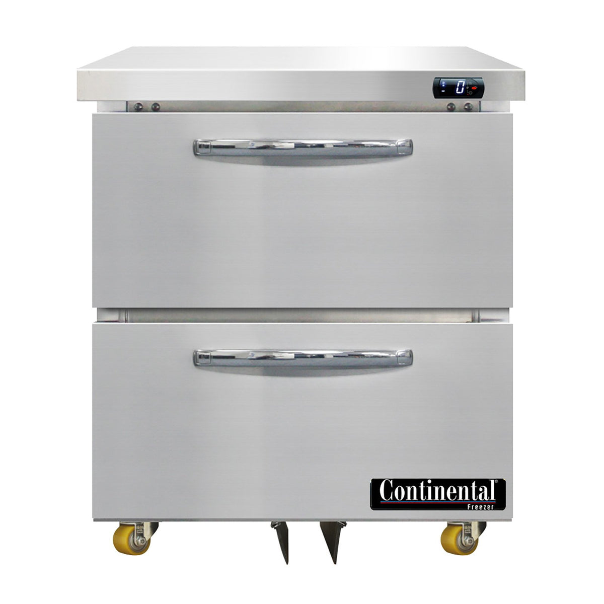 Continental Refrigerator DF27N-U-D 27.5-Inch Undercounter Freezer — 2 Drawers, Stainless Steel Exterior
