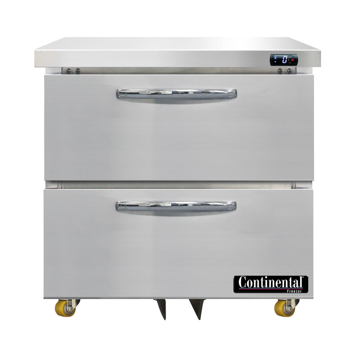 Continental Refrigerator DF32N-U-D 32-Inch Undercounter Freezer — 2 Drawers, Stainless Steel Exterior