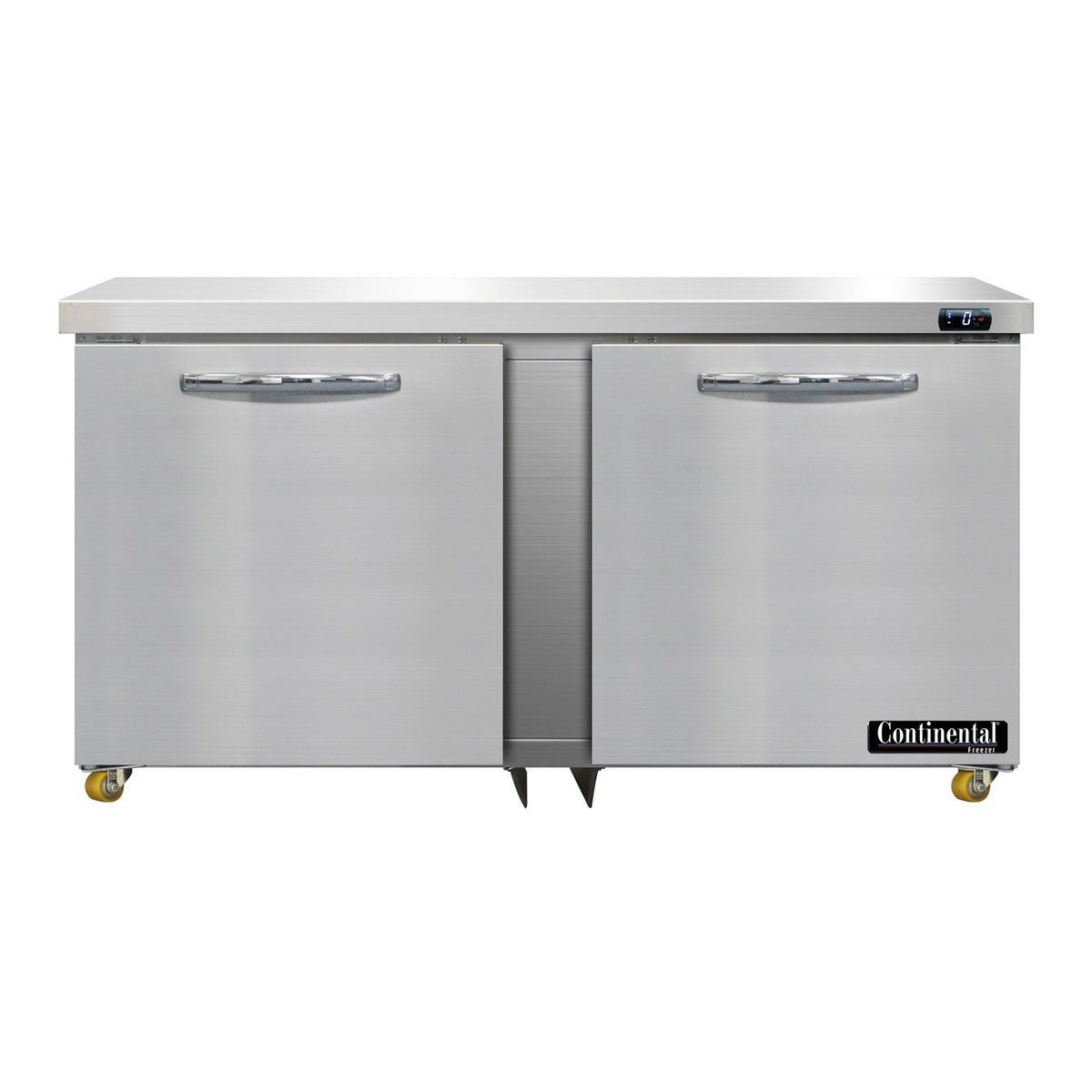 Continental Refrigerator DF60N-U 60-Inch Undercounter Freezer — 2 Doors, Stainless Steel Exterior