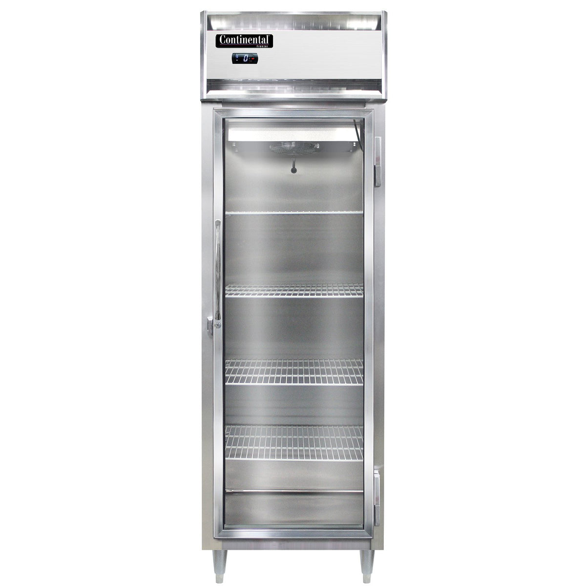 Continental Refrigerator D1FNSAGD 26-Inch Reach-In Glass Door Freezer β 1 Doors, Stainless Steel Exterior