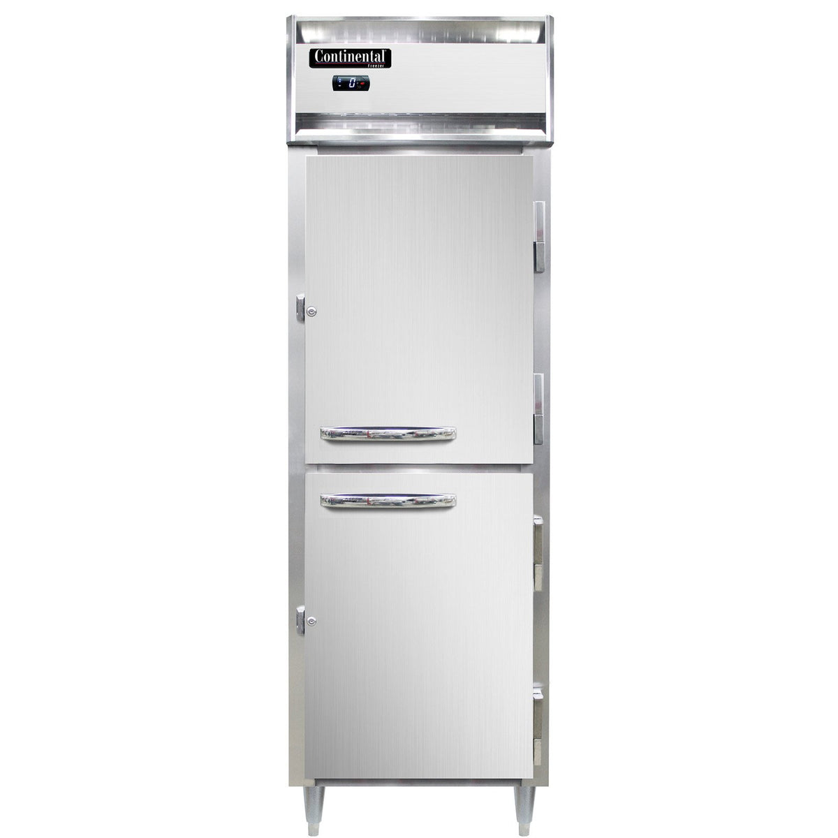 Continental Refrigerator D1FNSAHD 26-Inch Reach-In Freezer — 2 Doors, Stainless Steel Exterior