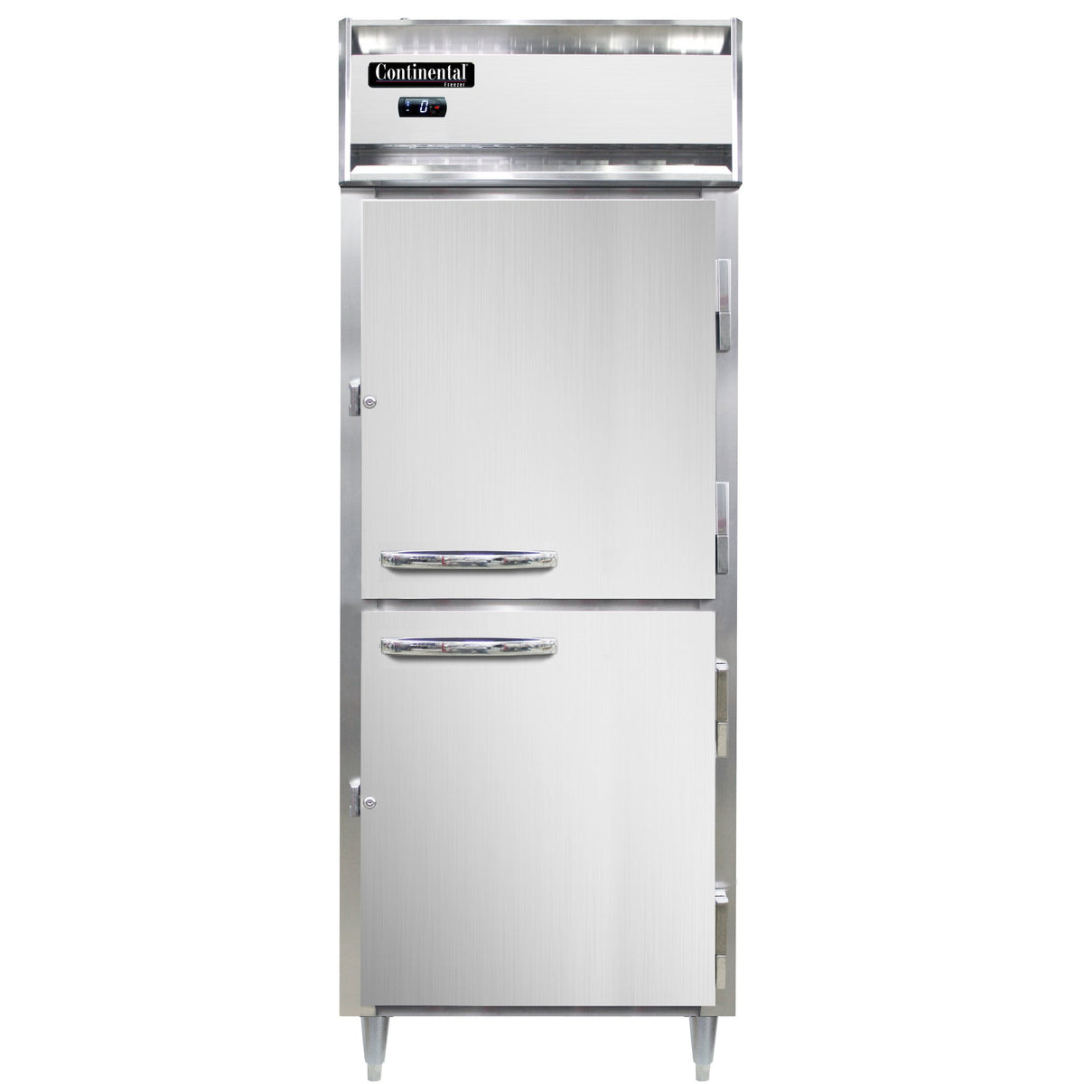 Continental Refrigerator D1FENHD 28.5-Inch Reach-In Freezer — 2 Doors, Stainless Steel Front