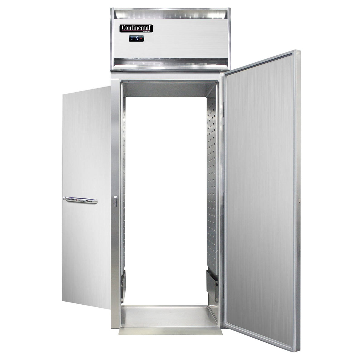 Continental Refrigerator D1FINSART 35.25-Inch Roll-Thru Freezer — 2 Doors, Stainless Steel Exterior