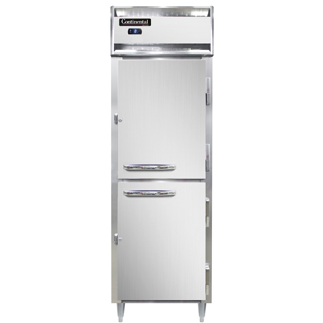 Continental Refrigerator D1FSNHD 26-Inch Reach-In Freezer — 2 Doors, Stainless Steel Front