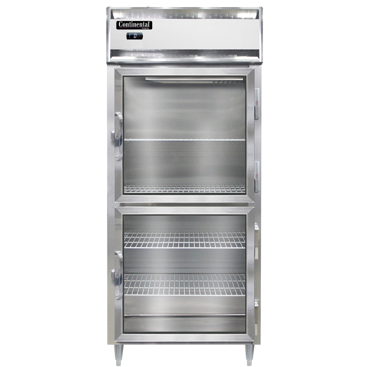 Continental Refrigerator D1FXNSAGDHD 36.25-Inch Reach-In Glass Door Freezer — 2 Doors, Stainless Steel Exterior