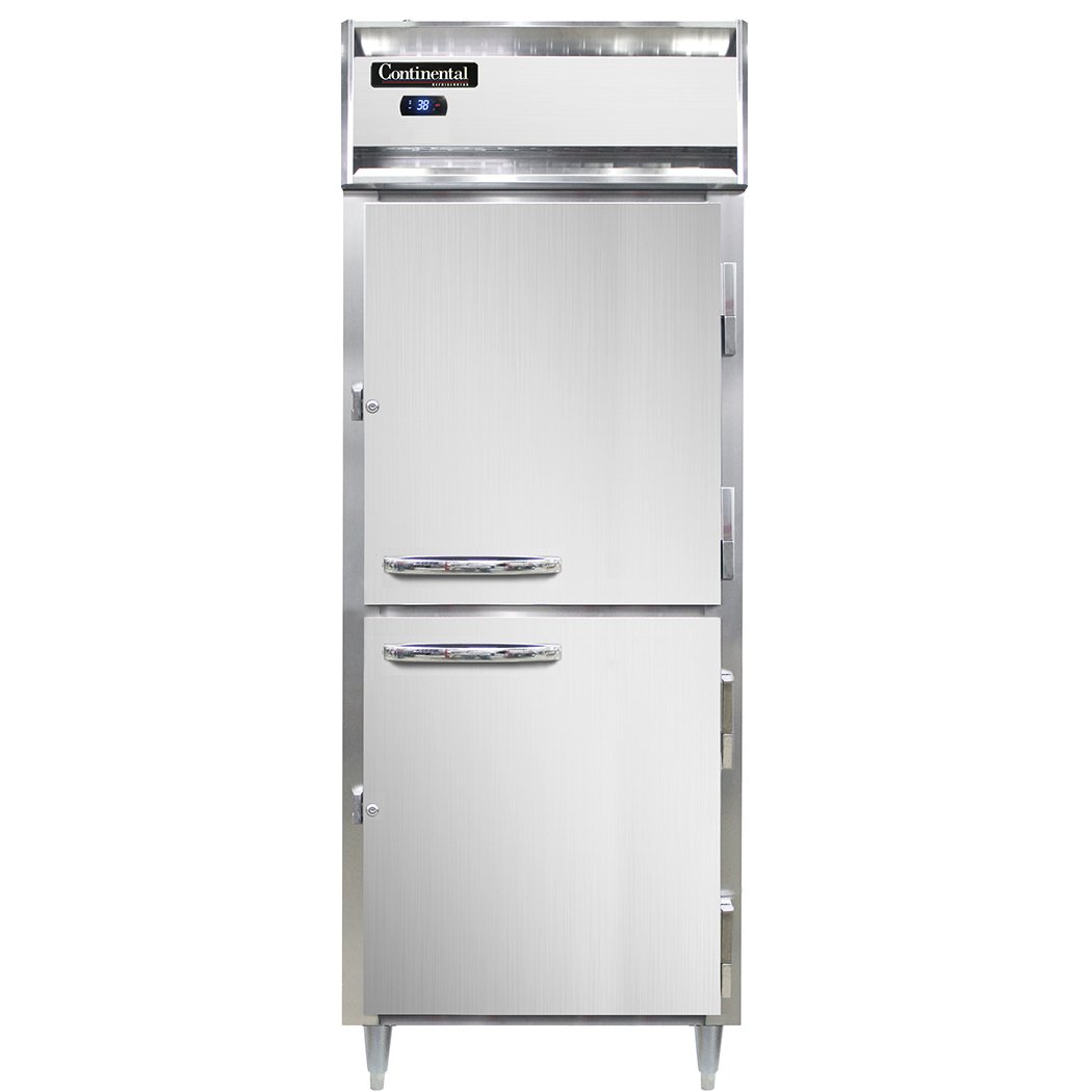 Continental Refrigerator D1RESNHD 28.5-Inch Reach-In Refrigerator — 2 Doors, Stainless Steel Front