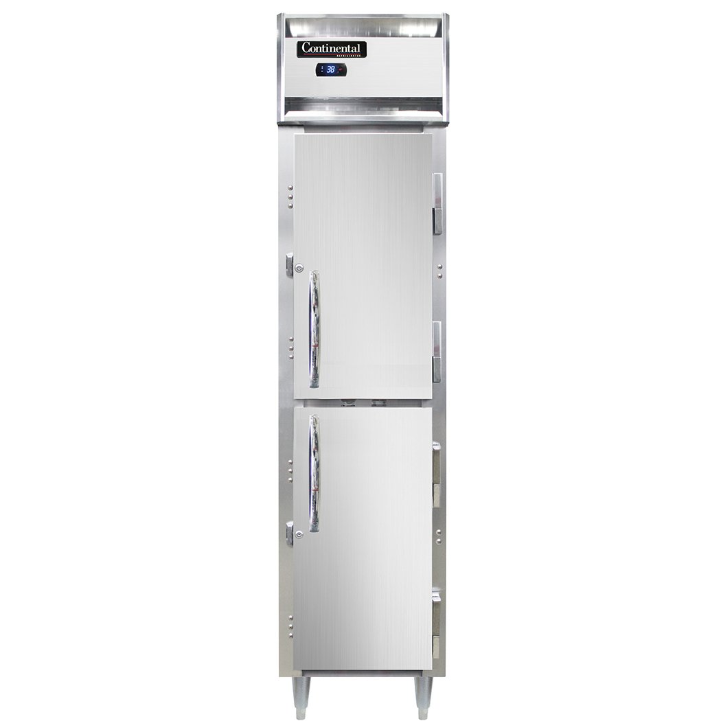 Continental Refrigerator D1RSESNSAHD 17.75-Inch Reach-In Refrigerator — 2 Doors, Stainless Steel Exterior