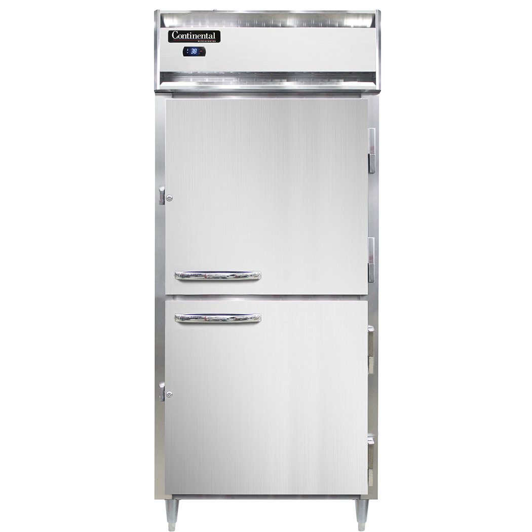 Continental Refrigerator D1RXSNHD 36.25-Inch Reach-In Refrigerator — 2 Doors, Stainless Steel Front