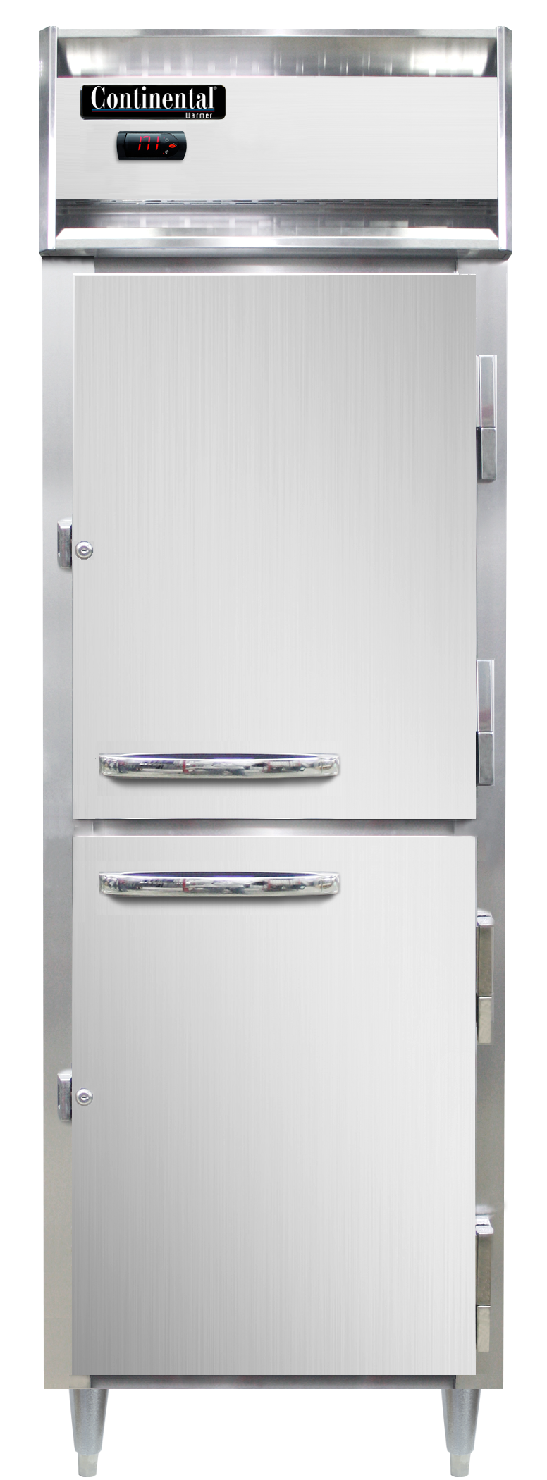 Continental Refrigerator DL1W-PT-HD-SD-GD 26-Inch Pass-Thru Heated Holding Cabinet — 4 Doors, Stainless Steel Front