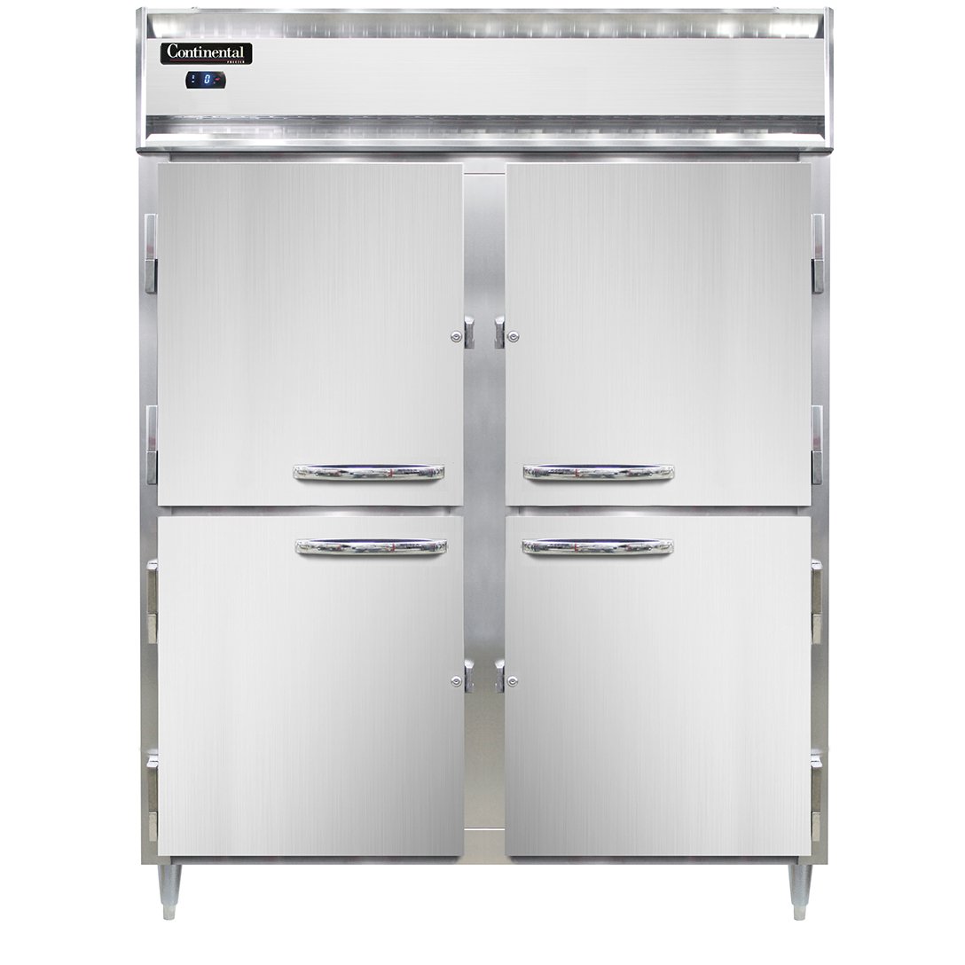 Continental Refrigerator D2FESNHD 57-Inch Reach-In Freezer — 2 Doors, Stainless Steel Front