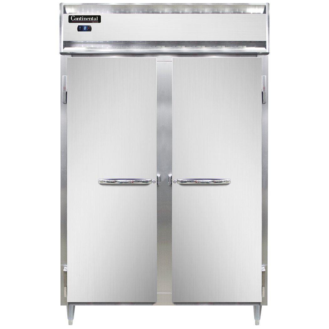 Continental Refrigerator D2FSNSS 52-Inch Reach-In Freezer — 2 Doors, Stainless Steel Exterior