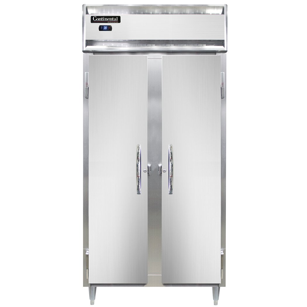 Continental Refrigerator D2RSESNSS 36.25-Inch Reach-In Refrigerator — 2 Doors, Stainless Steel Exterior
