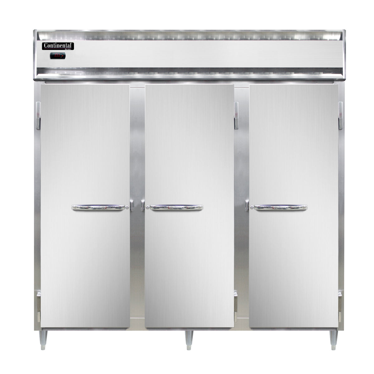 Continental Refrigerator DL3W-PT 78-Inch Pass-Thru Heated Holding Cabinet — 3 Doors, Stainless Steel Front