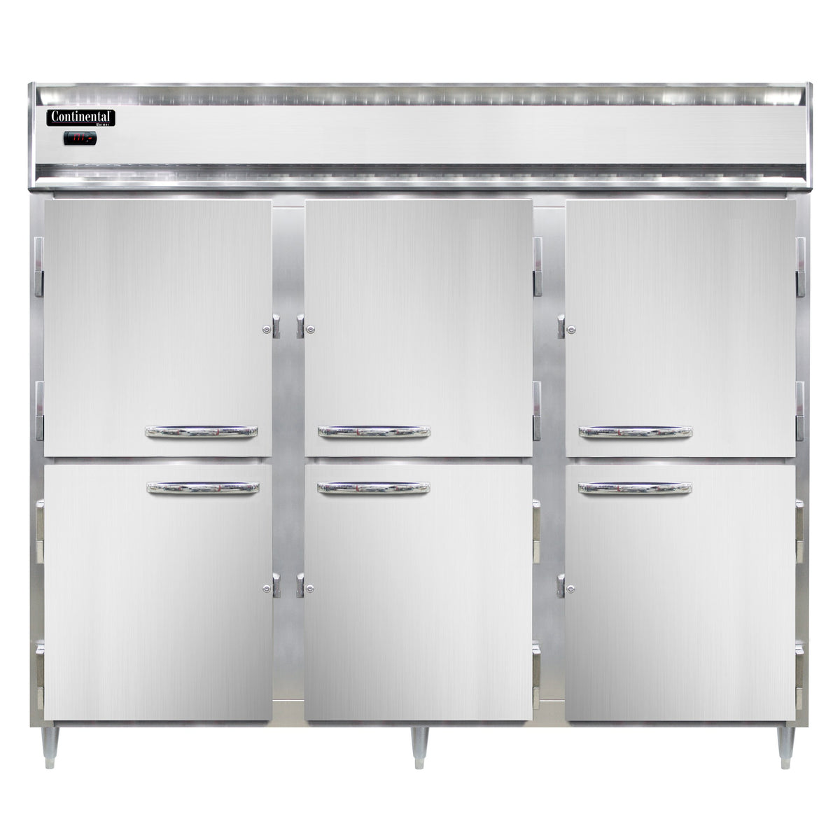 Continental Refrigerator DL3WE-HD 85.5-Inch Heated Holding Cabinet — 6 Doors, Stainless Steel Front