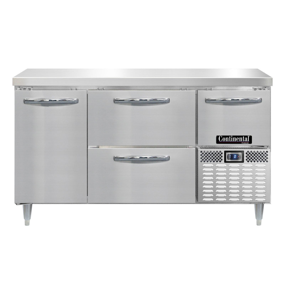 Continental Refrigerator DFA60NSS-D 60-Inch Worktop Freezer — 4 Drawers, Stainless Steel Front