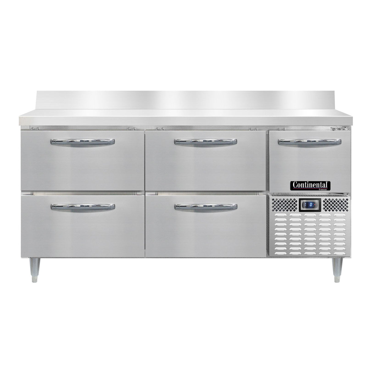 Continental Refrigerator DFA68NSSBS-D 68-Inch Worktop Freezer β 4 Drawers, Stainless Steel Front
