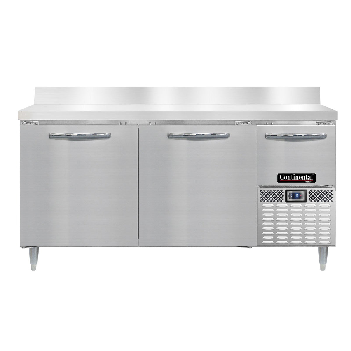 Continental Refrigerator DFA68NSSBS 68-Inch Worktop Freezer — 3 doors, Stainless Steel Front